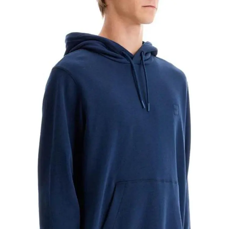 HUGO BOSS Logo Patch Drawstring Hoodie-3