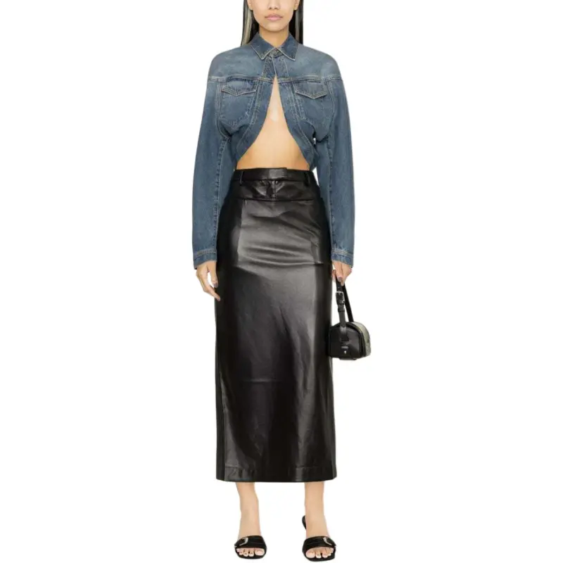 Alaia Peplum Denim Jacket-2
