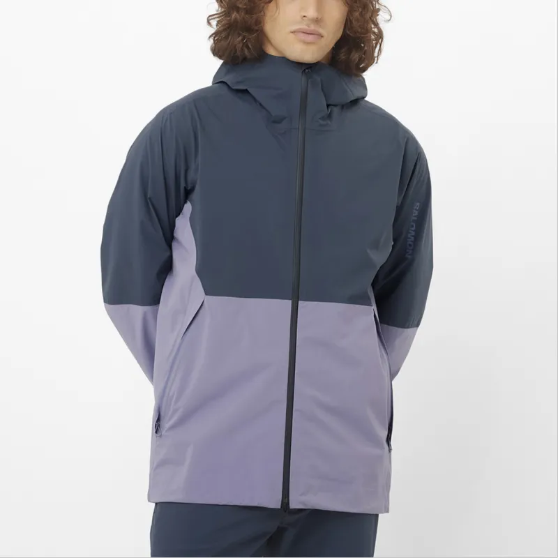 SALOMON OUTERPATH Windbreaker Jackets Men Midnight Blue/Granite Blue-2