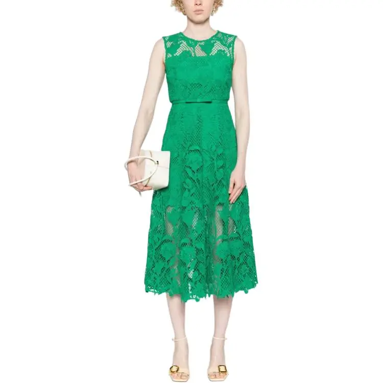 Self portrait Lace Sleeveless Midi Dress-2