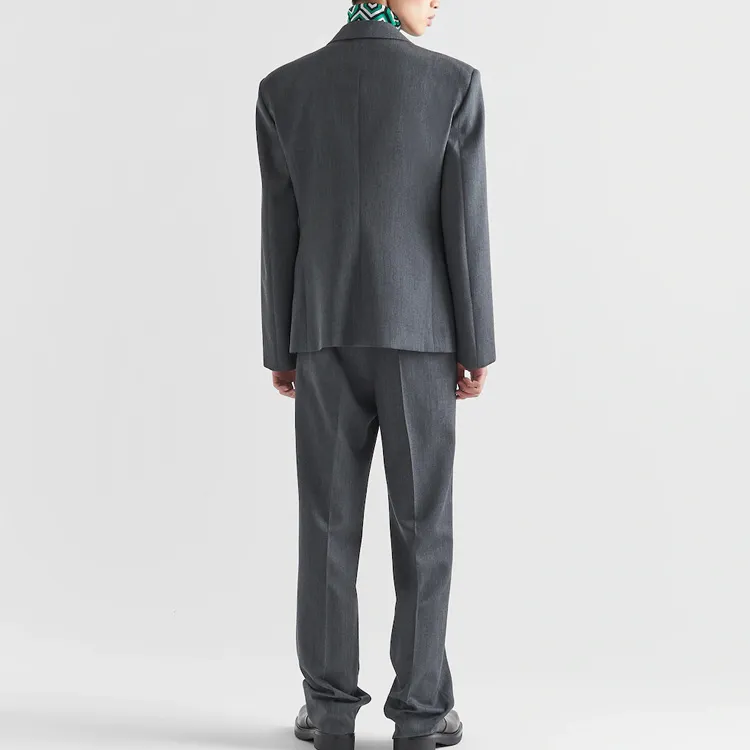 PRADA Business Suits Men Slate Gray-2