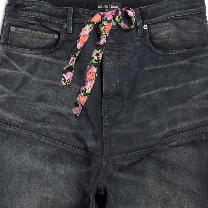 Balenciaga SS25 Jeans Regular Fit Men's Black-6
