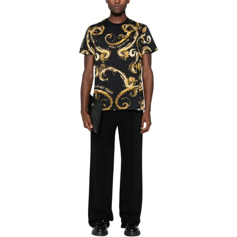 VERSACE JEANS Barocco Printed Crewneck T Shirt-2