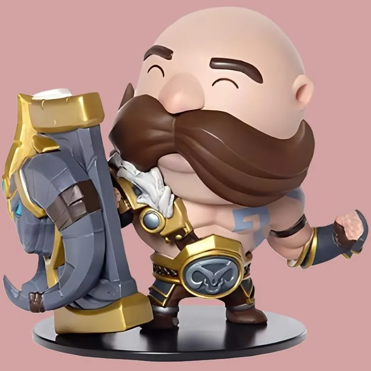LEAGUE OF LEGENDS Braum, The Heart Of The Freljord Lol Chibi Figures 9.3cm-3