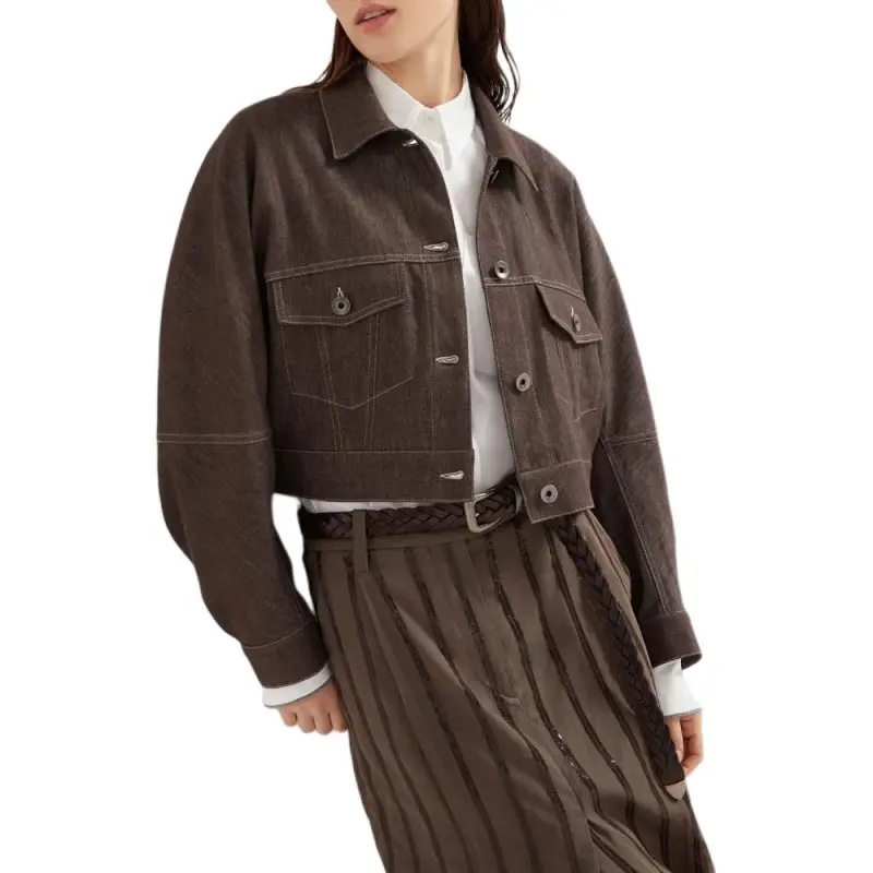Brunello Cucinelli Embellished Cropped Jacket-2