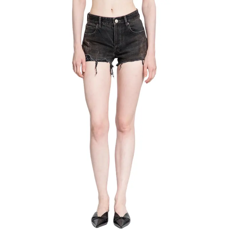 Balenciaga Denim Mini Shorts-2