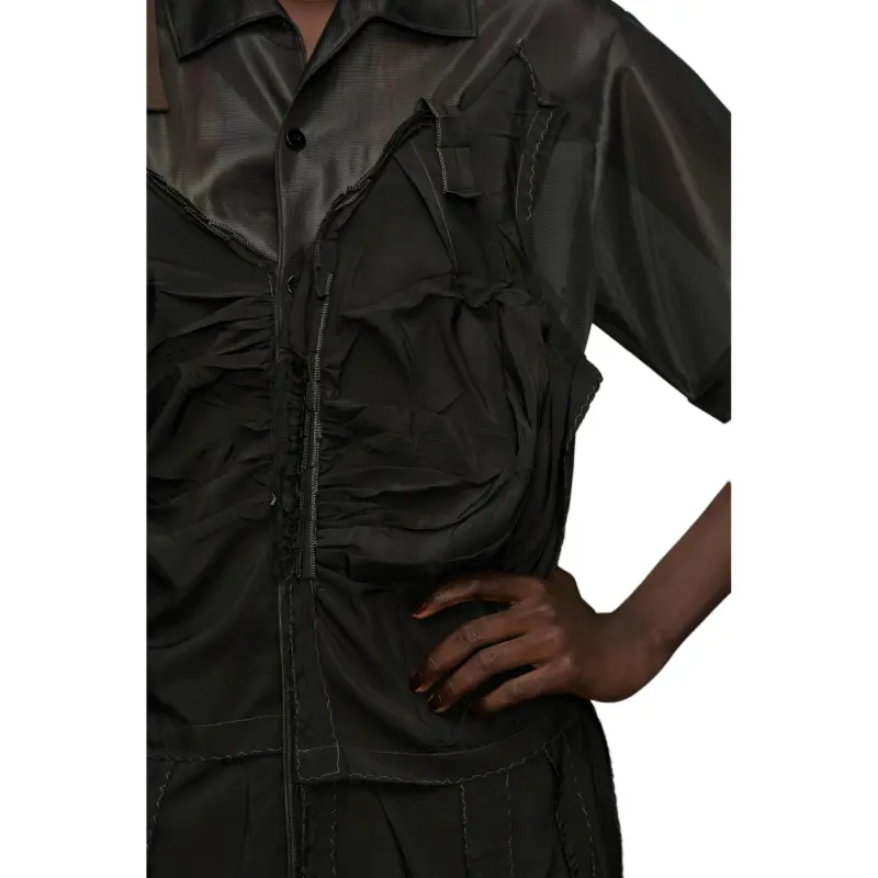 Maison Margiela Short Sleeved Dresses Women's Black-4