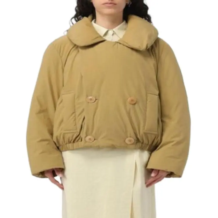 Lemaire Puffer Caban Jacket 'Ochre Khaki'-4