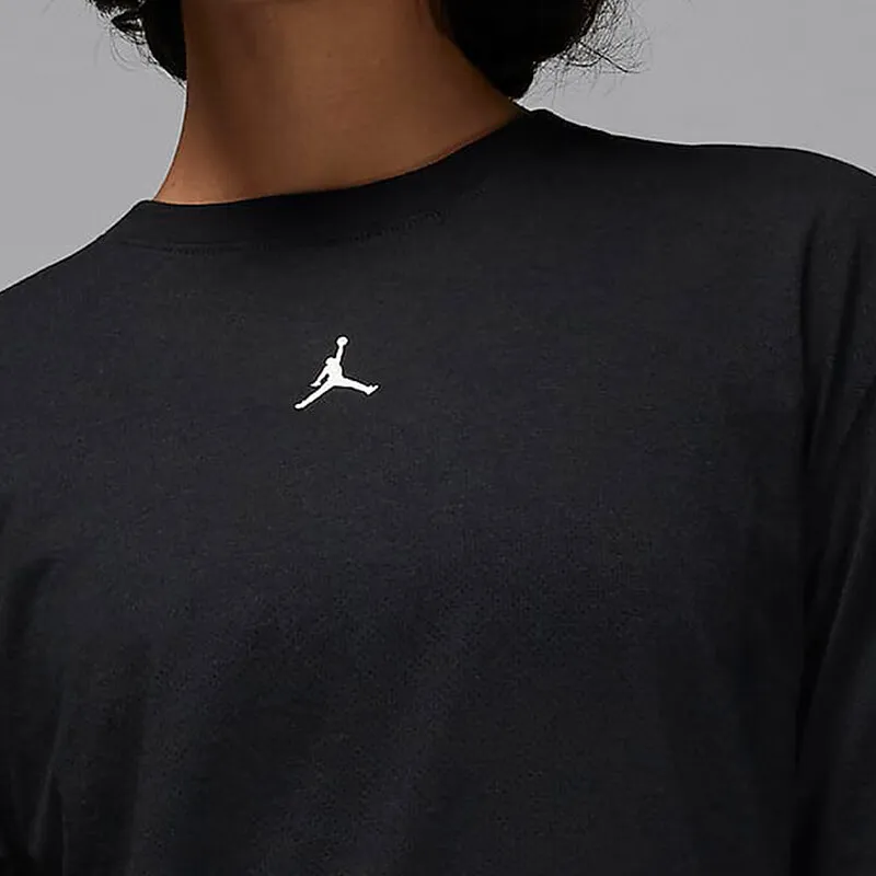 Jordan Drop Shoulder Sleeve T Shirt Women's Black-5