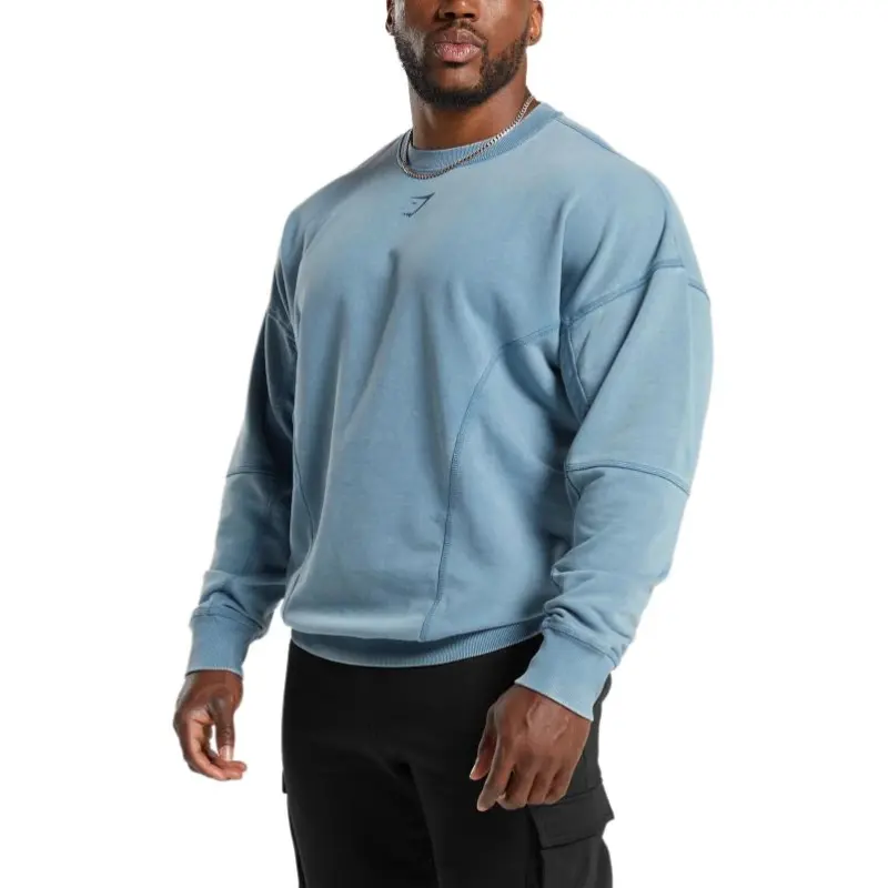 GYMSHARK Sweatshirts Men Blue-3