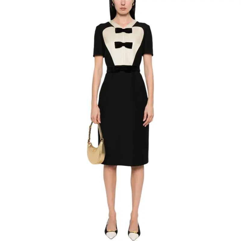 Valentino Short Sleeved Dress Women's Black-1