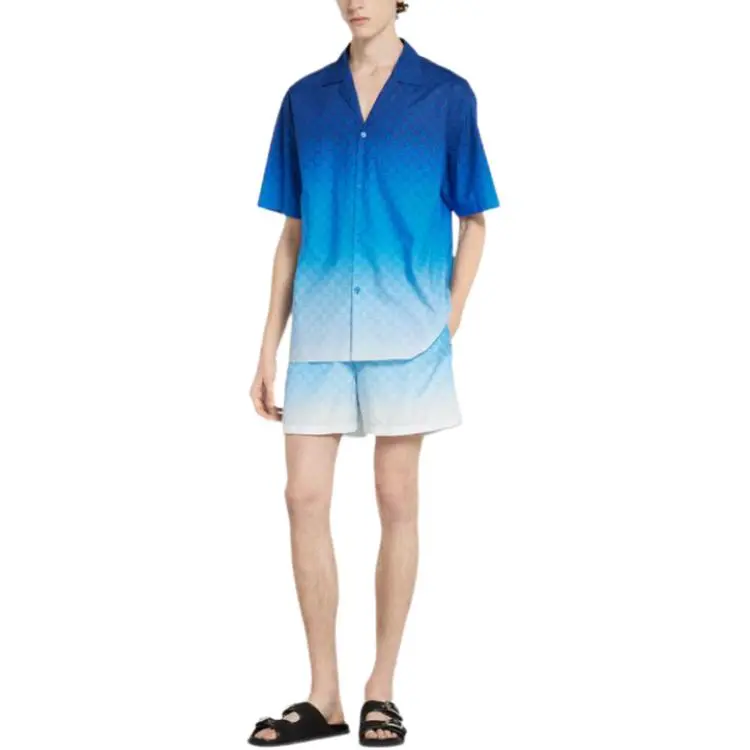 GUCCI FW25 Lido Collection Swimming Shorts Men's Blue-2