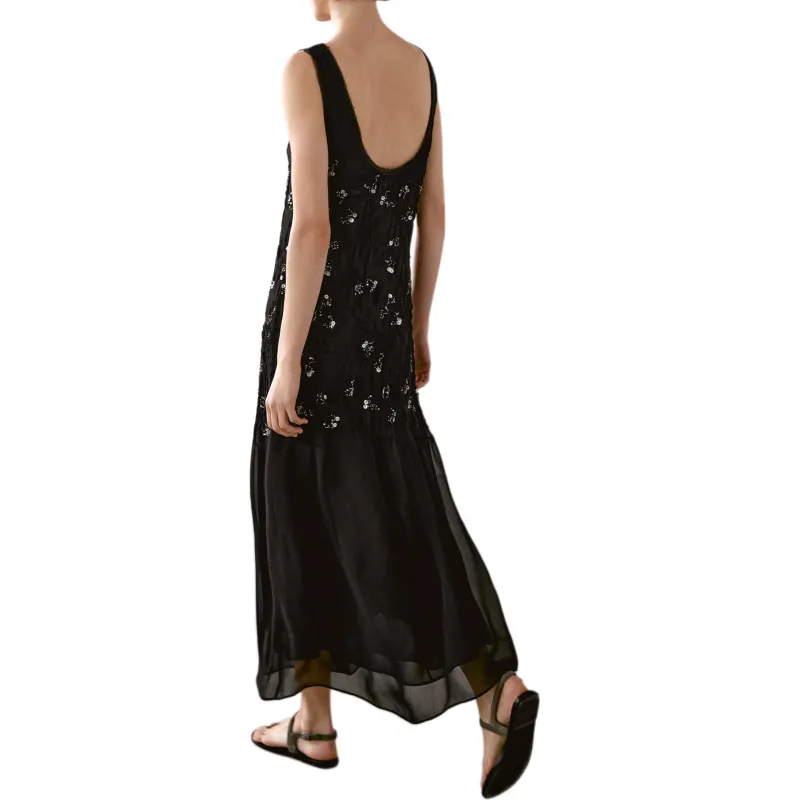 Massimo Dutti Sleeveless Dress Women's Black-4