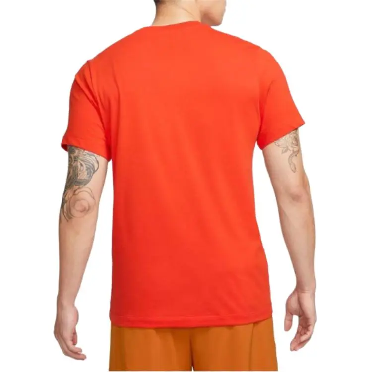 Nike T Shirts Men Orange-4