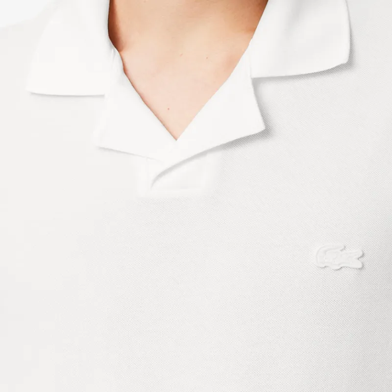 LACOSTE Open Neck Paris Polo Shirt-4