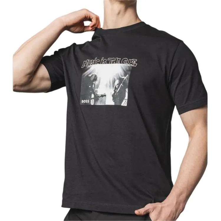 HUGO BOSS T Shirts Men Black-2