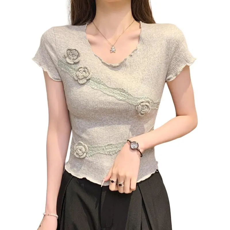 Flowers In Water T Shirt Women's-3