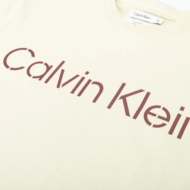 CALVIN KLEIN T Shirt Men's Ivory White-2