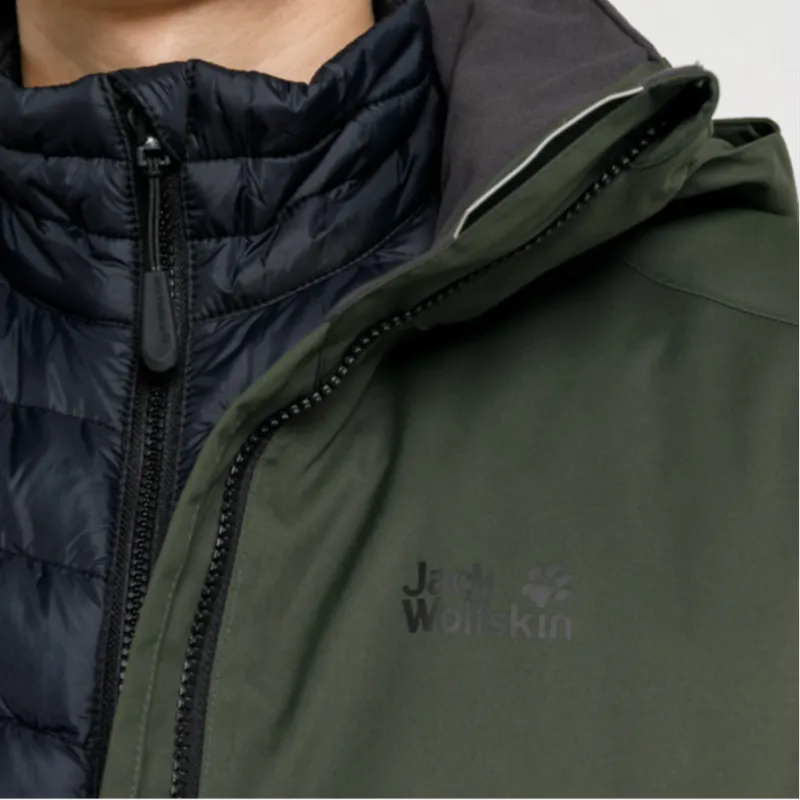 JACK WOLFSKIN Windbreaker Jackets Men 5100/Army Green-3