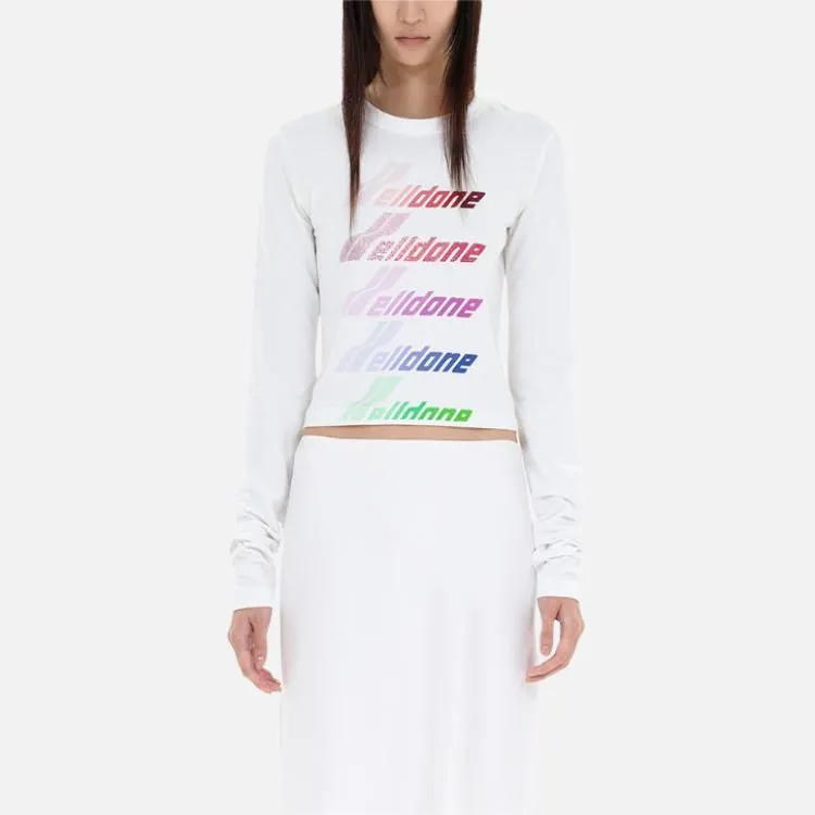 WE11DONE Logo Print T shirt-3
