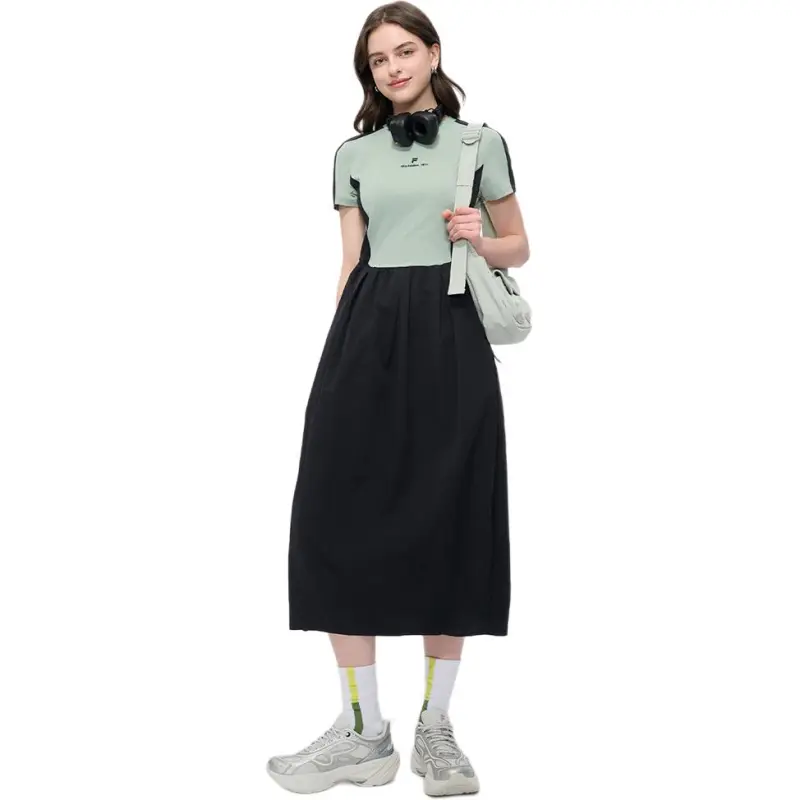 FILA FUSION FOBFUSION LIFE SS25 Short Sleeved Dresses Women's Navy Gray Green GN-2