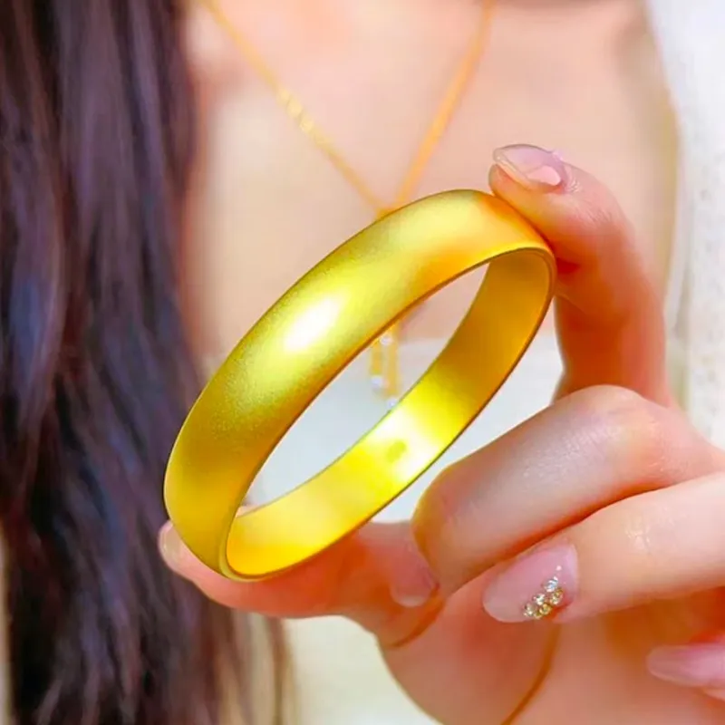 KZD Alloy Closed End Bangle Good Luck Women's-4