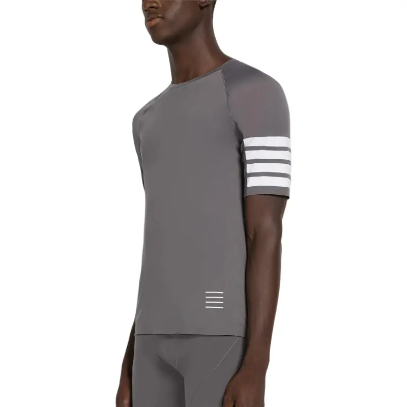 THOM BROWNE 4 Bar Striped Crewneck T Shirt-5
