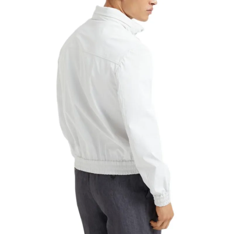 Brunello Cucinelli High Neck Zip Up Bomber Jacket-3