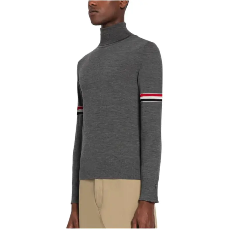 THOM BROWNE RWB stripe Roll neck Jumper-4