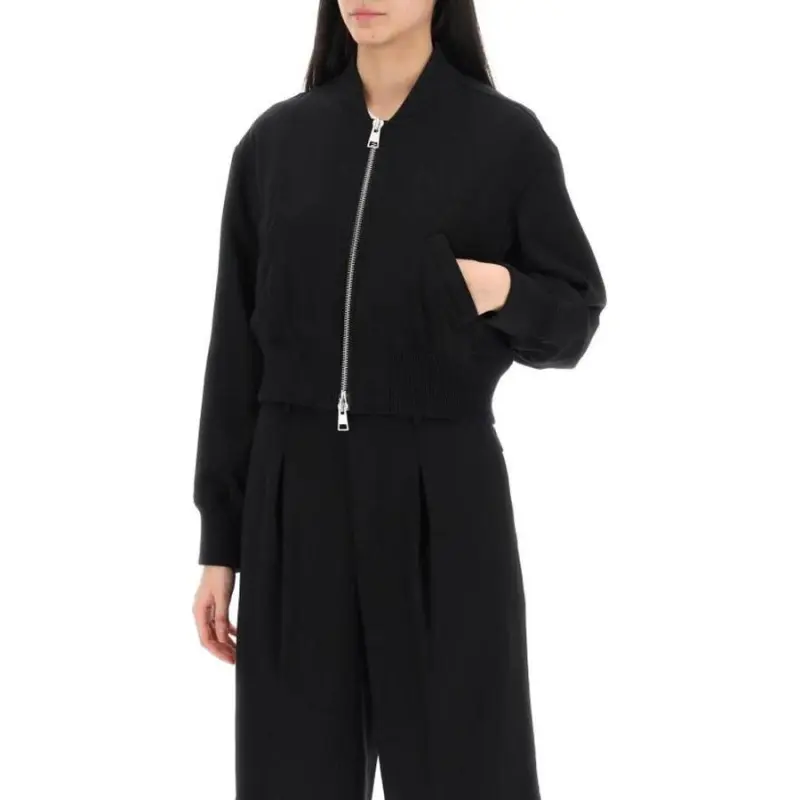 AMIPARIS Paris Zip Up Padded Bomber Jacket-5