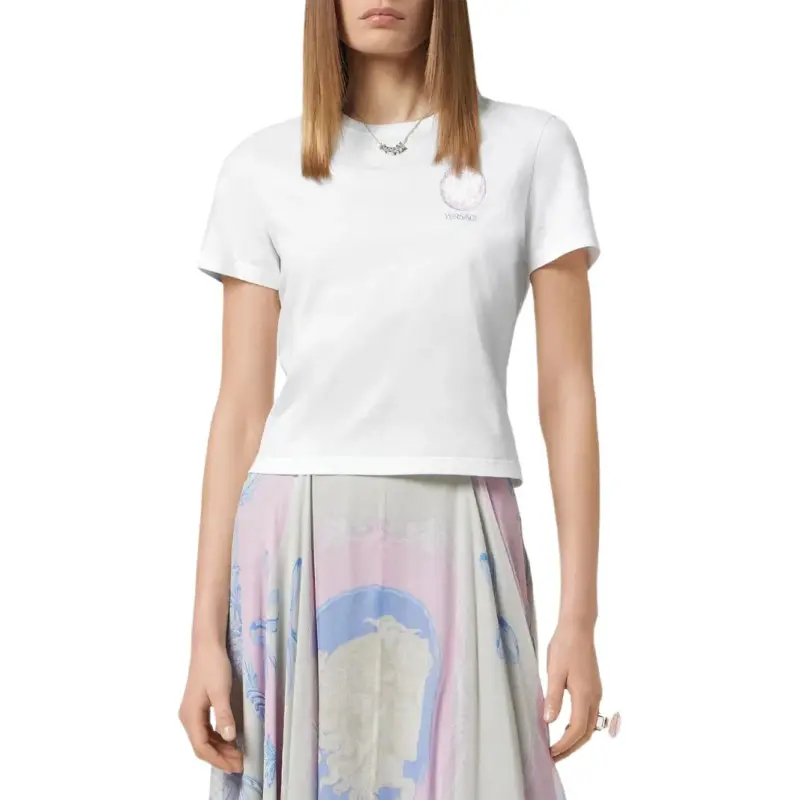 VERSACE Cameo Logo print T shirt-1