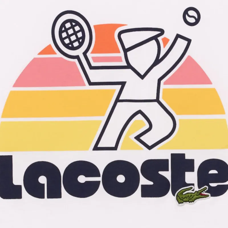 LACOSTE T Shirts Men White-4