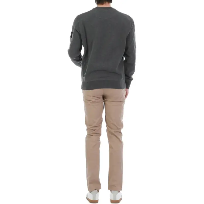 STONE ISLAND 63020 Brushed Cotton Fleece Crewneck-5