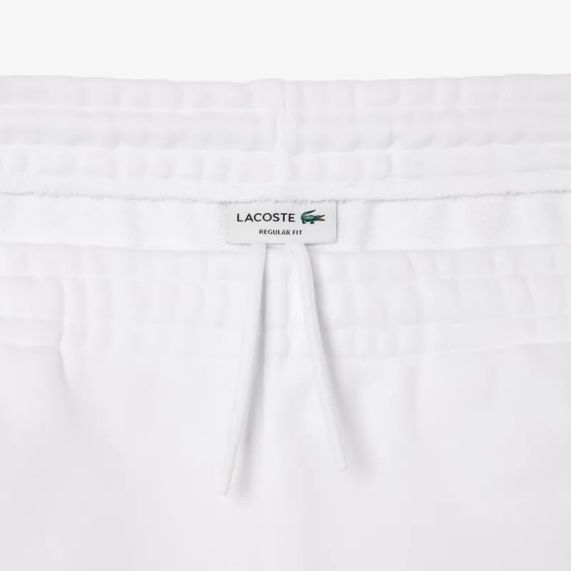 LACOSTE Slogan embroidered Cotton Track Shorts-5
