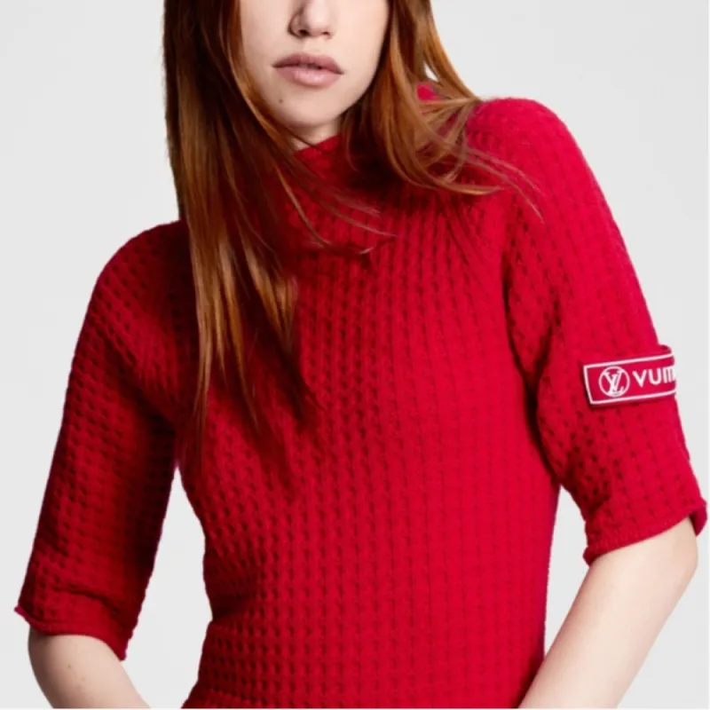 LOUIS VUITTON Waffle Knit Dress-4