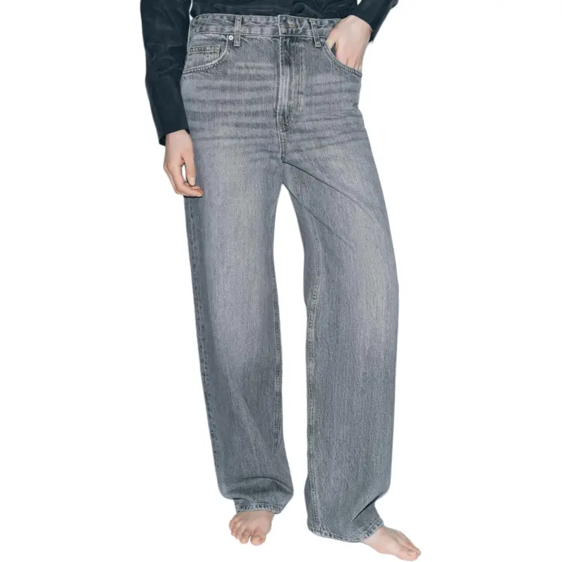 ZARA ZW Series Jeans Women's Black Gray Color-4