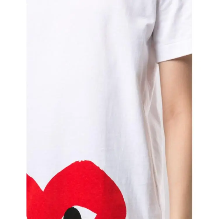 Comme Des Garcons Play Women's Red Half Heart T shirt-4