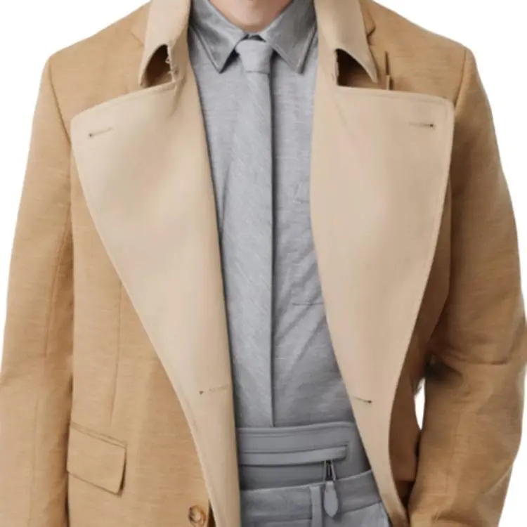 Burberry Trench Coat Men's Beige-3
