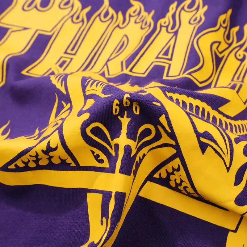 Thrasher FW22 T Shirt Japan Version Unisex Purple-4