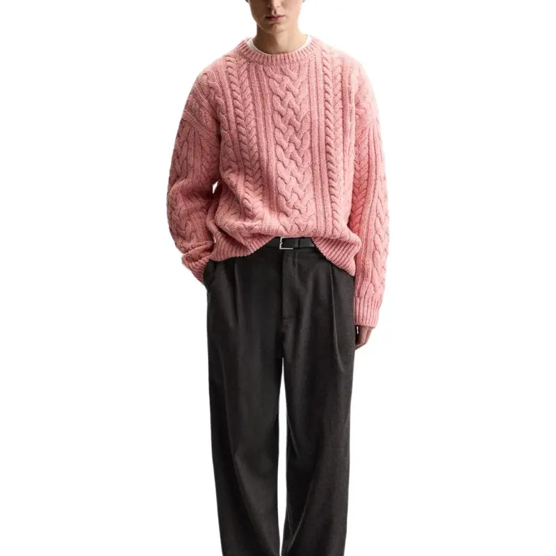 ZARA Sweaters Men Pink-2