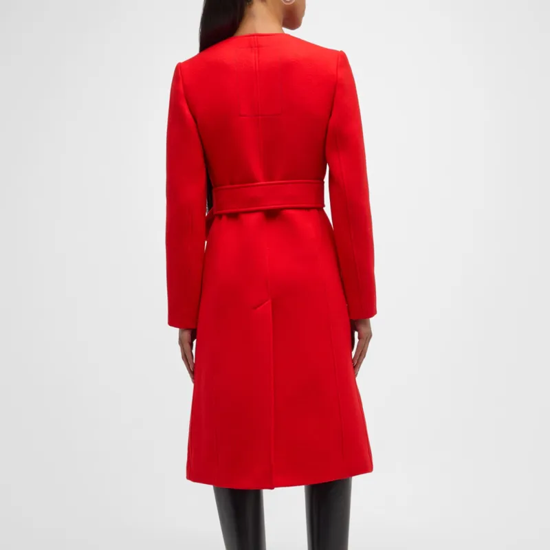 Burberry Coats Women's Red-4