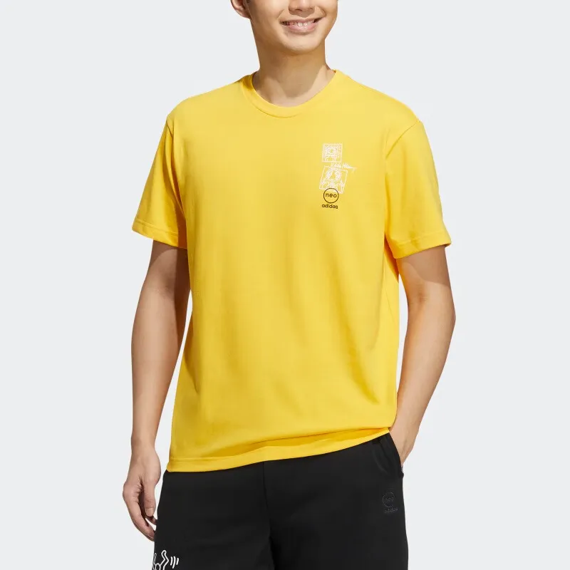 Adidas Neo T Shirt Men's Sunlight Yellow-2