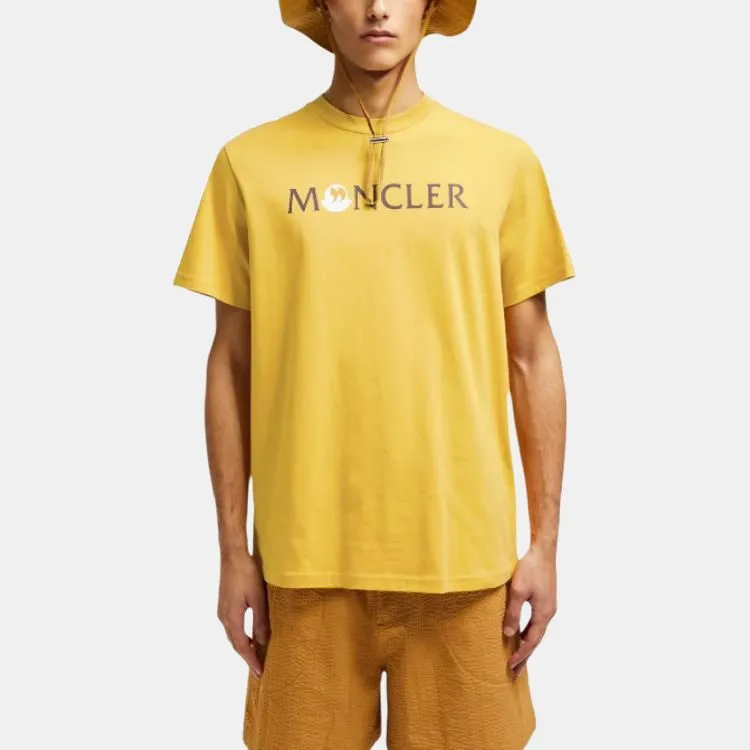 Moncler T Shirts Men Yellow-3