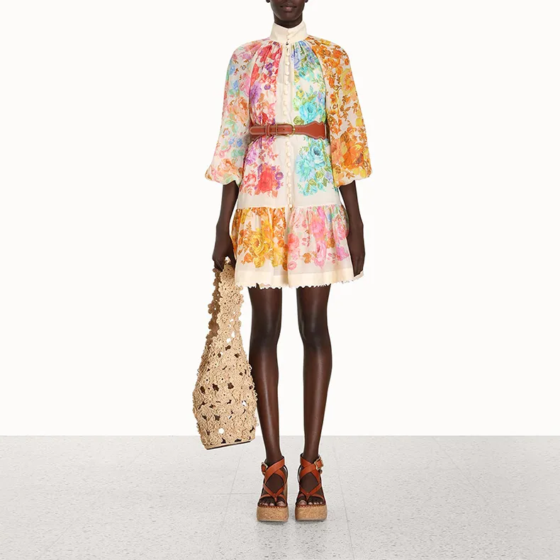 Zimmermann Raie Lantern Floral print Minidress-2