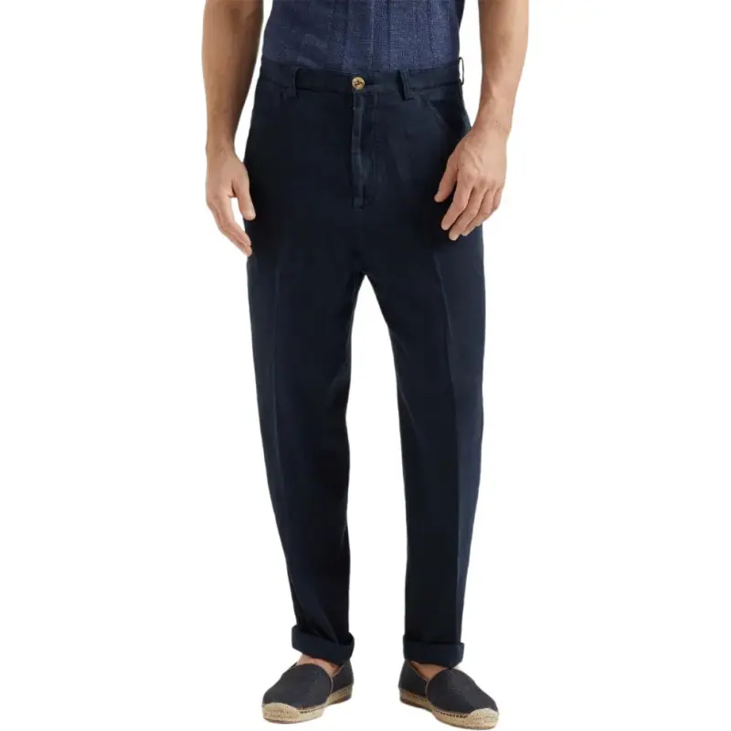 Brunello Cucinelli Creased Straight Trousers-1