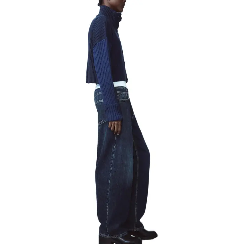 ZARA Trf Jeans Women's Marine Blue-2