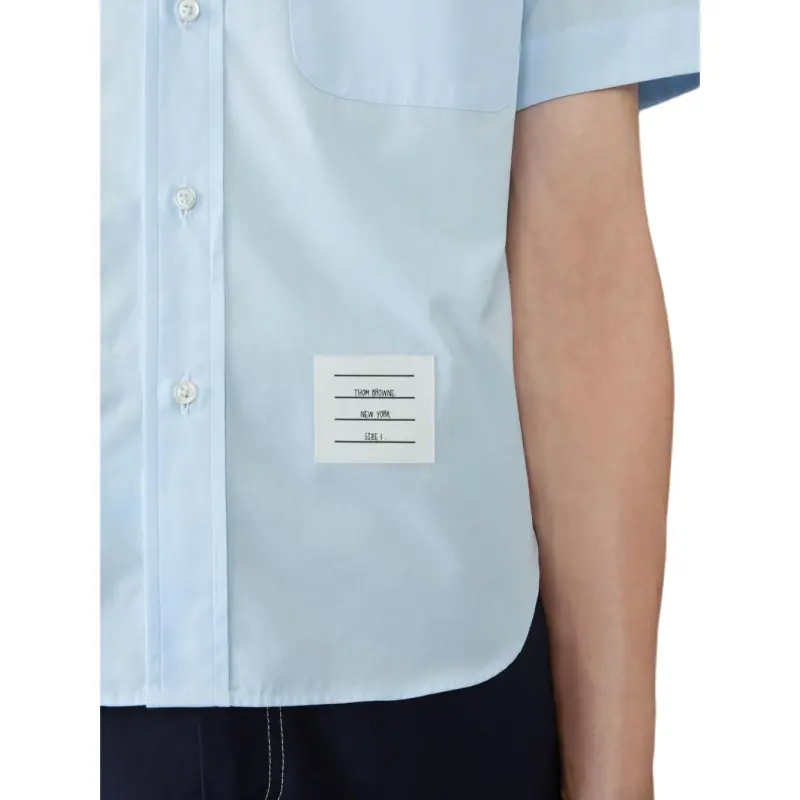 THOM BROWNE Short sleeve Poplin Shirt-4