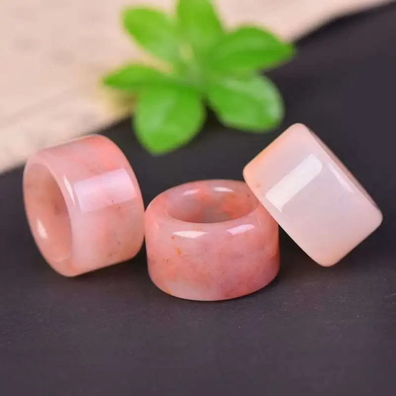 Gifts Golden Silk Jade Rings Unisex-5
