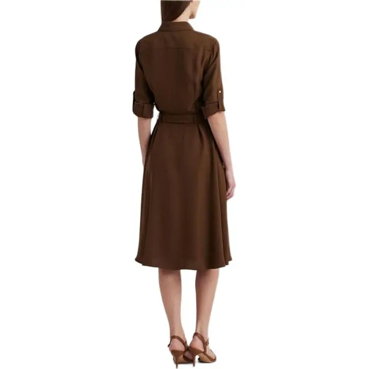 Polo Ralph Lauren Short Sleeved Dress Women's Brown-3