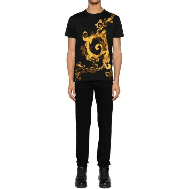 VERSACE JEANS COUTURE Barocco Printed Crewneck T Shirt-4
